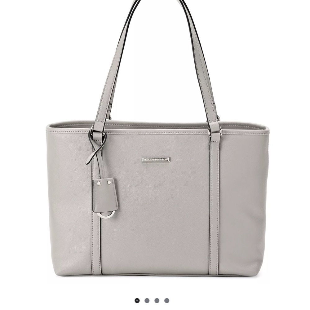 Dana Buchman Faux Leather Tote Bag in Light Gray